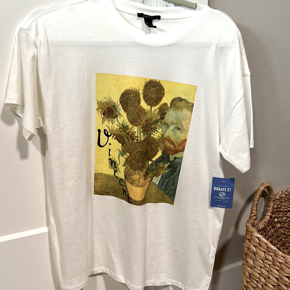 NWT Forever 21 Vincent Van Gough Graphic T Shirt